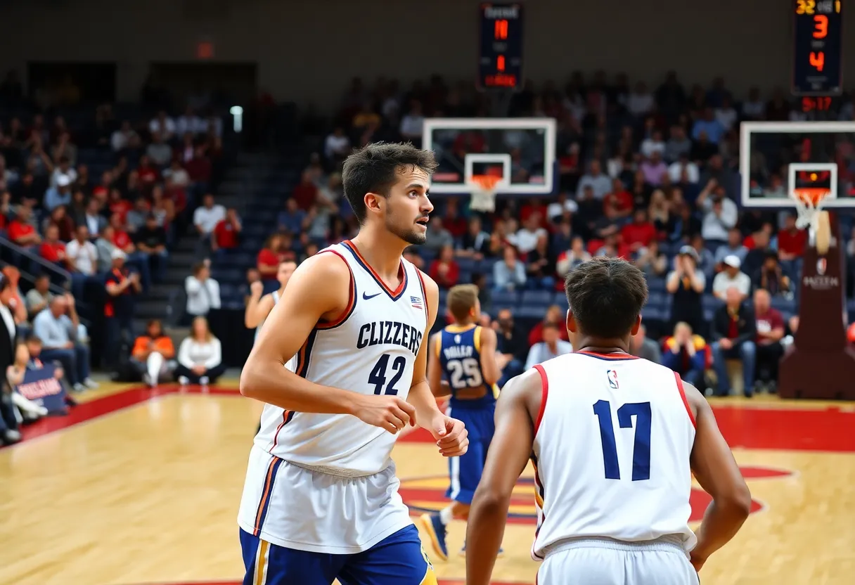 William & Mary Tribe basketball players in a game against Charleston Cougars