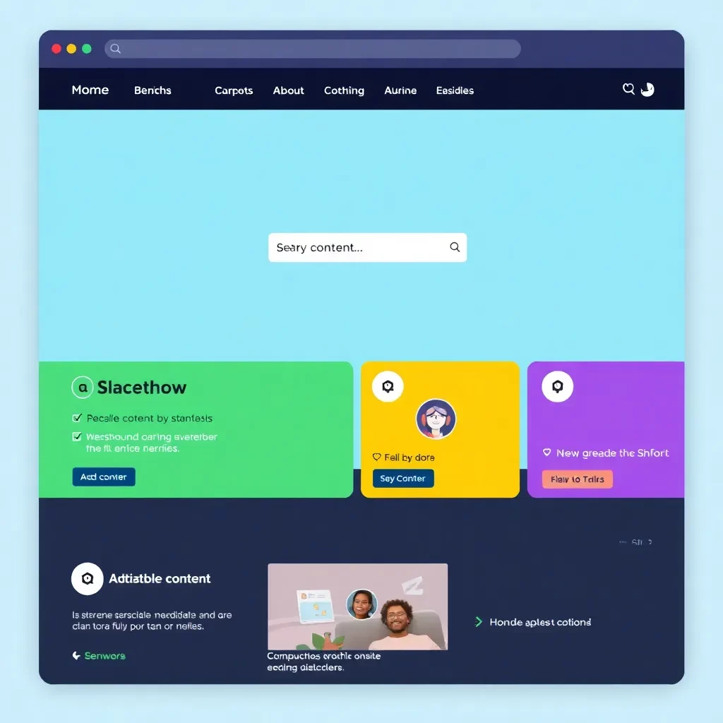 Website with ad blockers and diverse content options displayed.