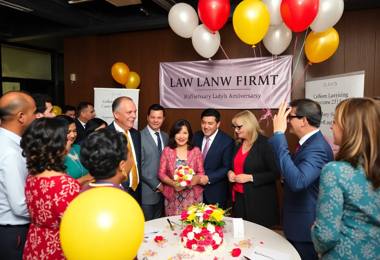 Community celebration event for a personal injury law firm
