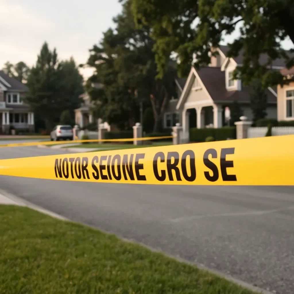 Police cordoning off an affluent neighborhood in Phoenix