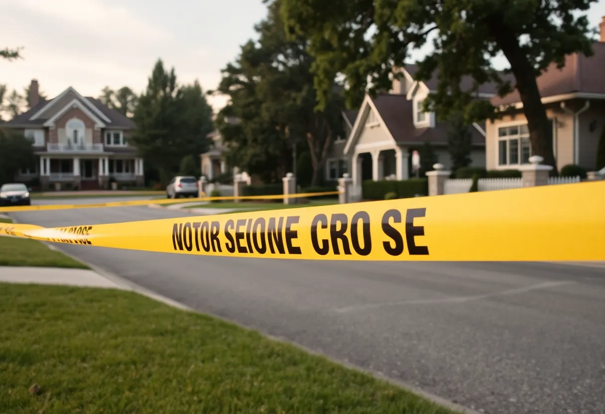 Police cordoning off an affluent neighborhood in Phoenix