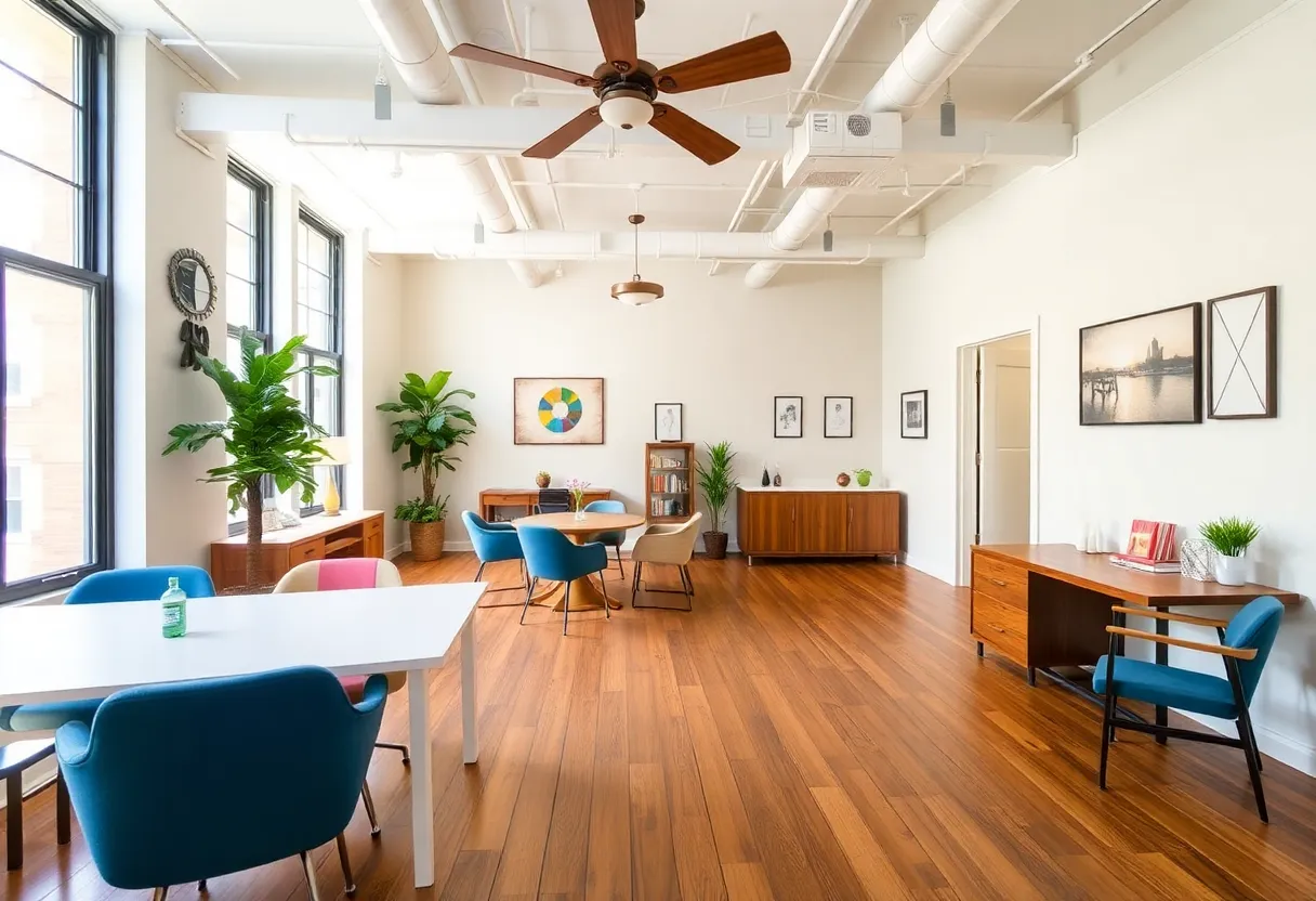 Interior view of ARCO Design/Build's new office in Charleston