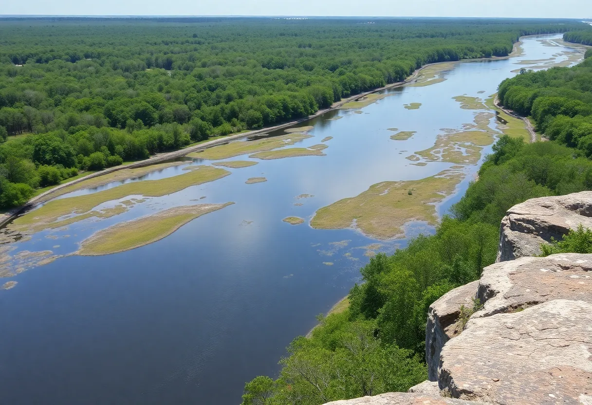 Scenic view of the Ashley River and wetlands