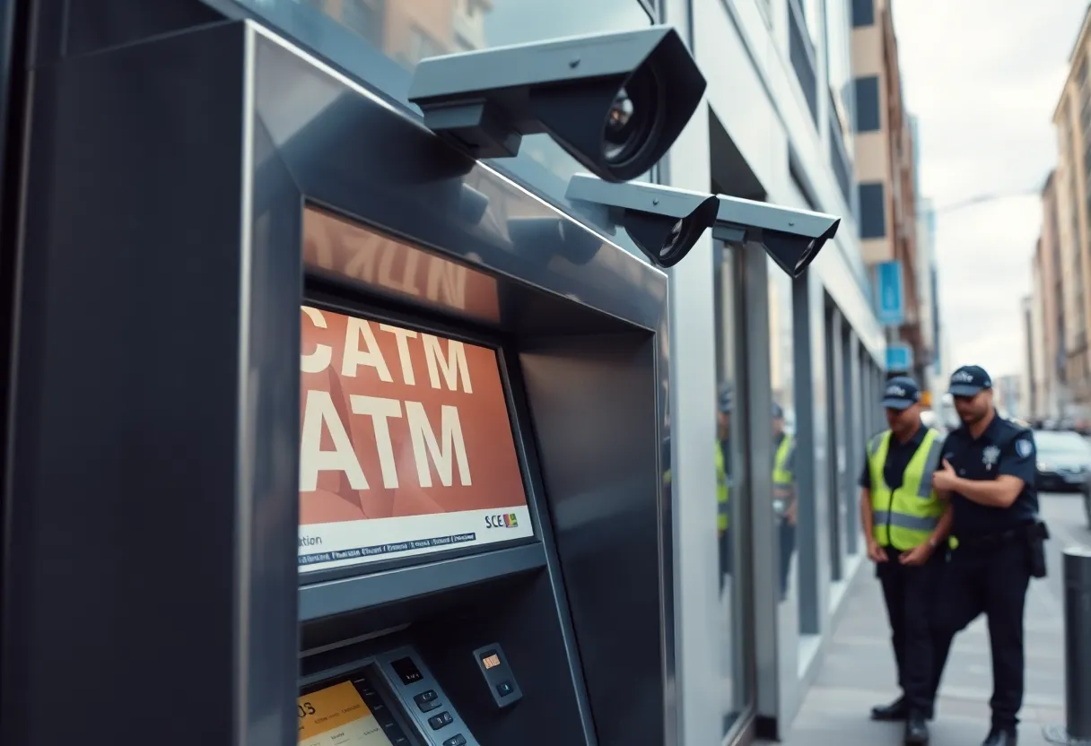 Police investigating an ATM machine theft incident