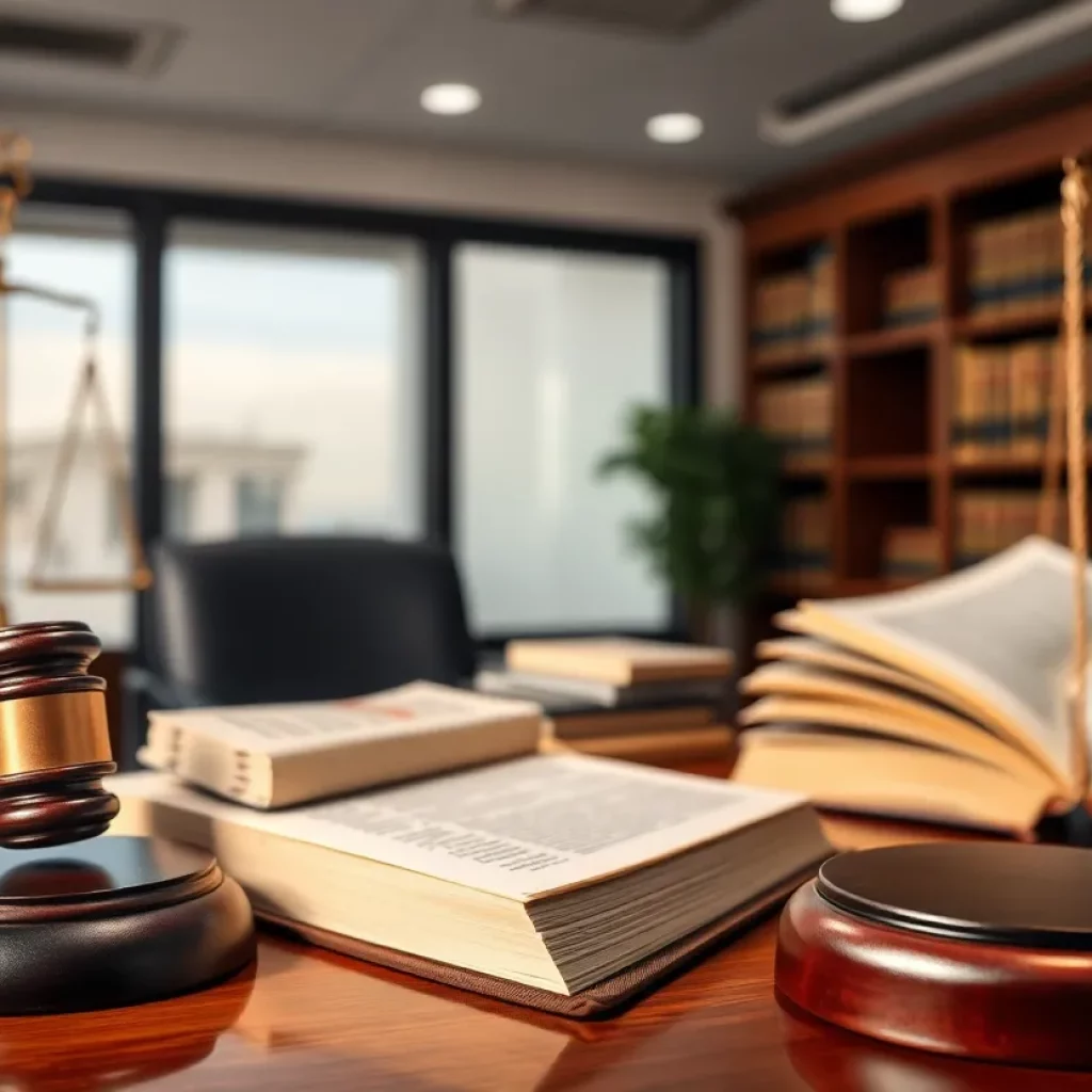Interior of Bell Law Firm highlighting legal resources