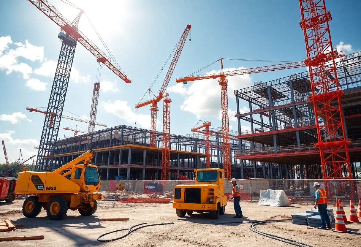 Construction site for Boeing's expansion in South Carolina
