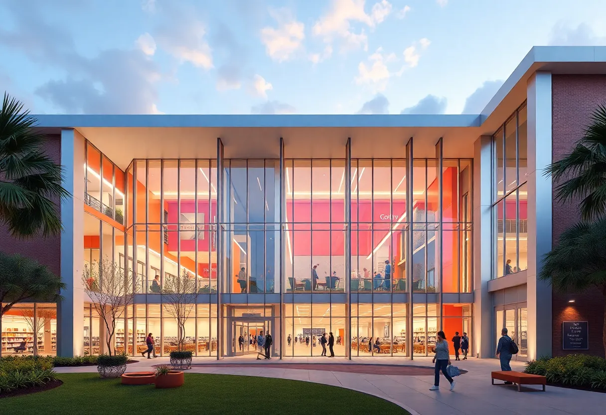 Concept art of the renovated Charleston County Public Library