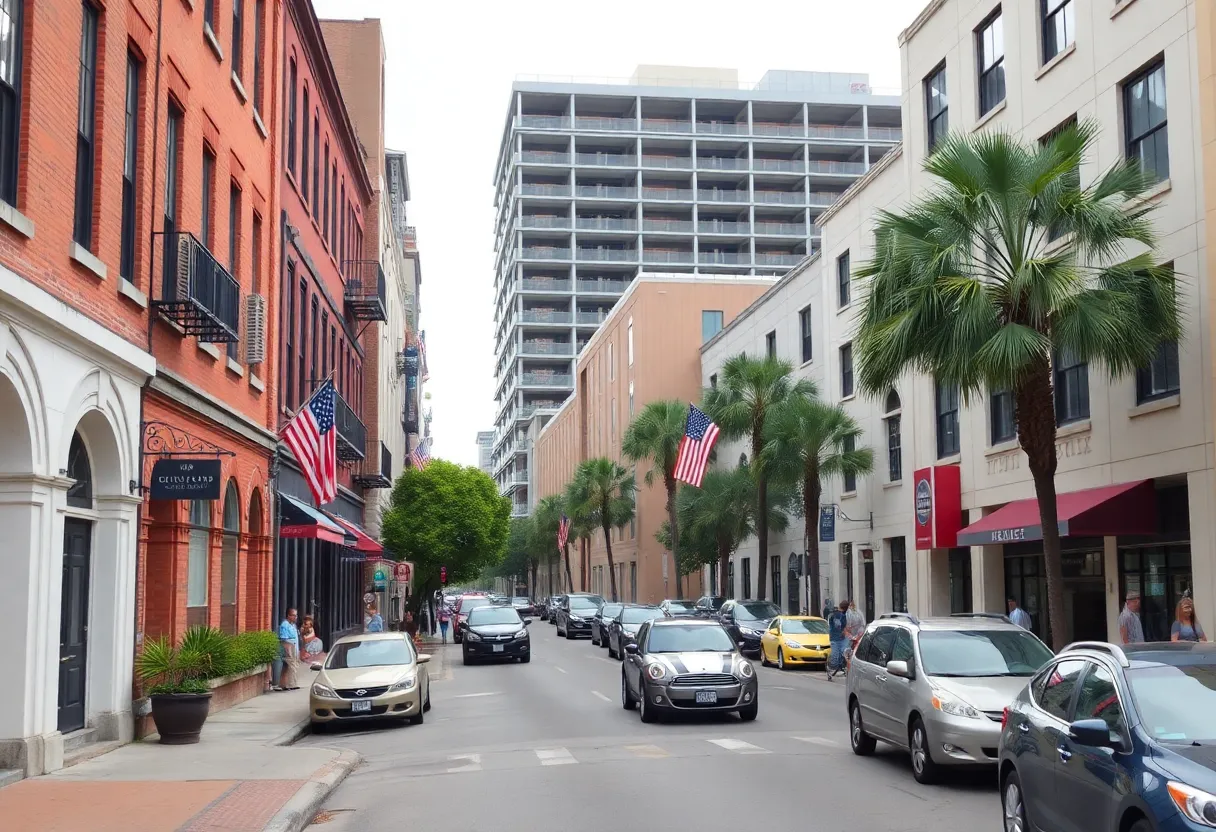 Historic Radcliffeborough neighborhood in Charleston with modern construction