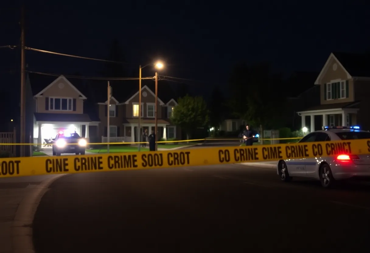Police investigating a shooting scene in Charleston County