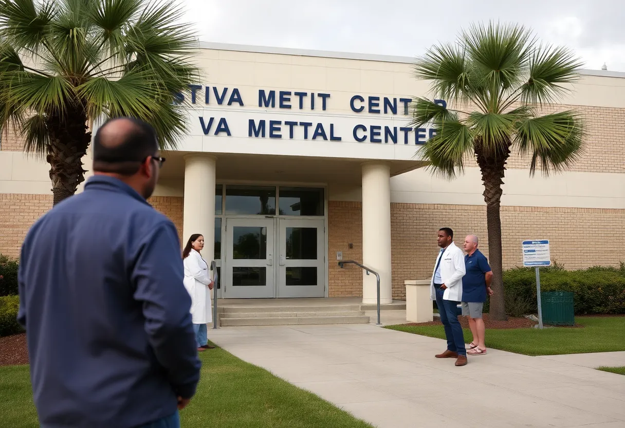 Employees expressing concern outside Charleston VA Medical Center