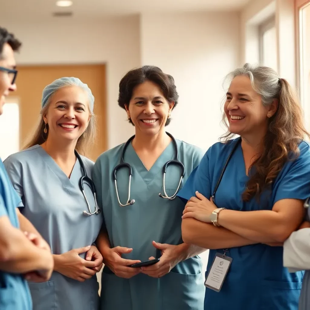 Chicago hospital staff providing care to patients