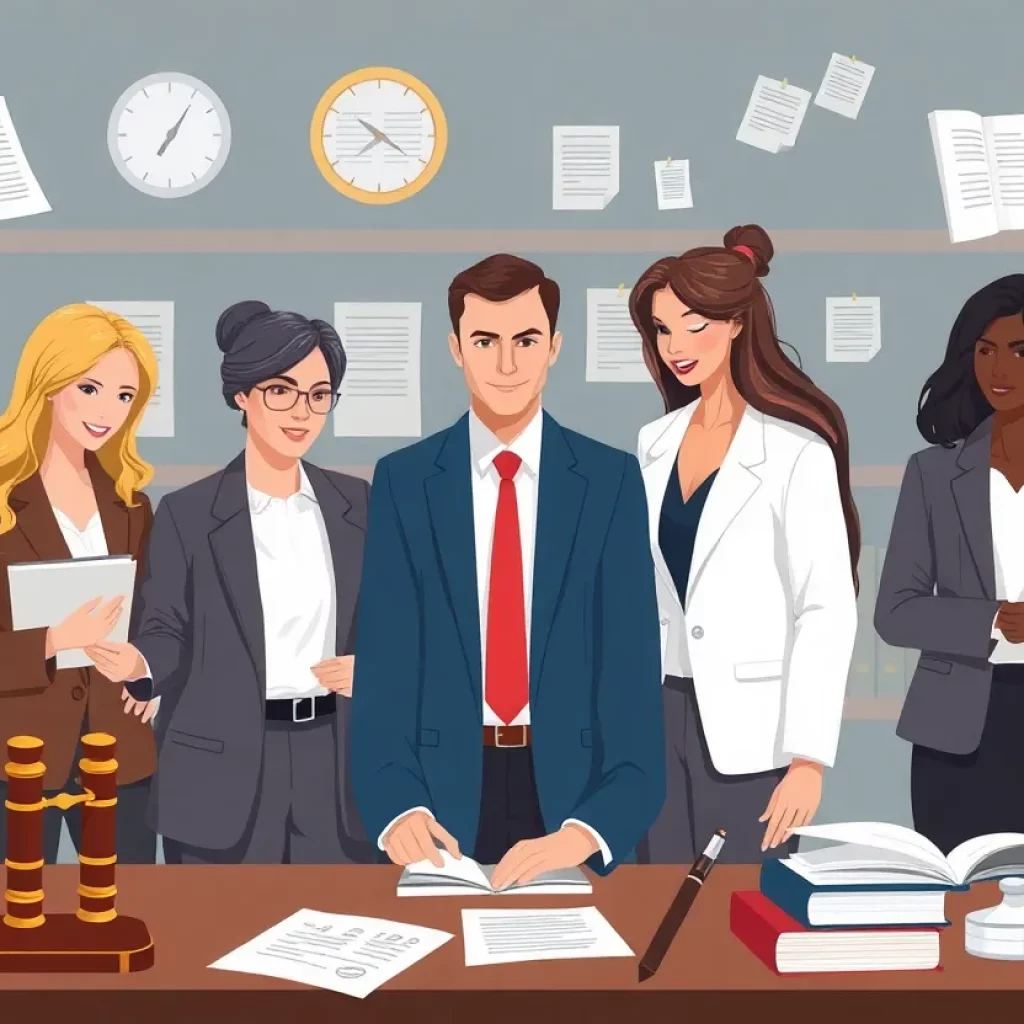 Legal professionals collaborating on personal injury cases