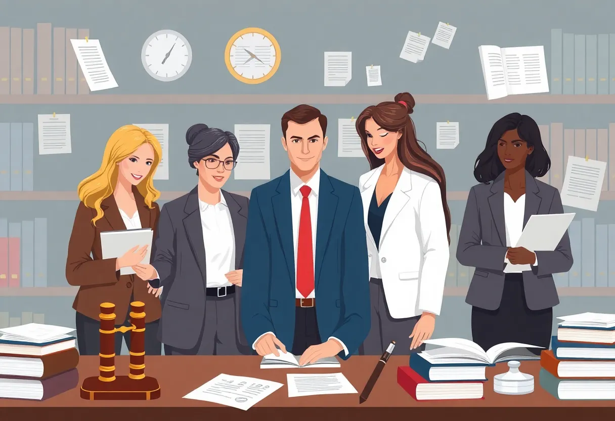 Legal professionals collaborating on personal injury cases