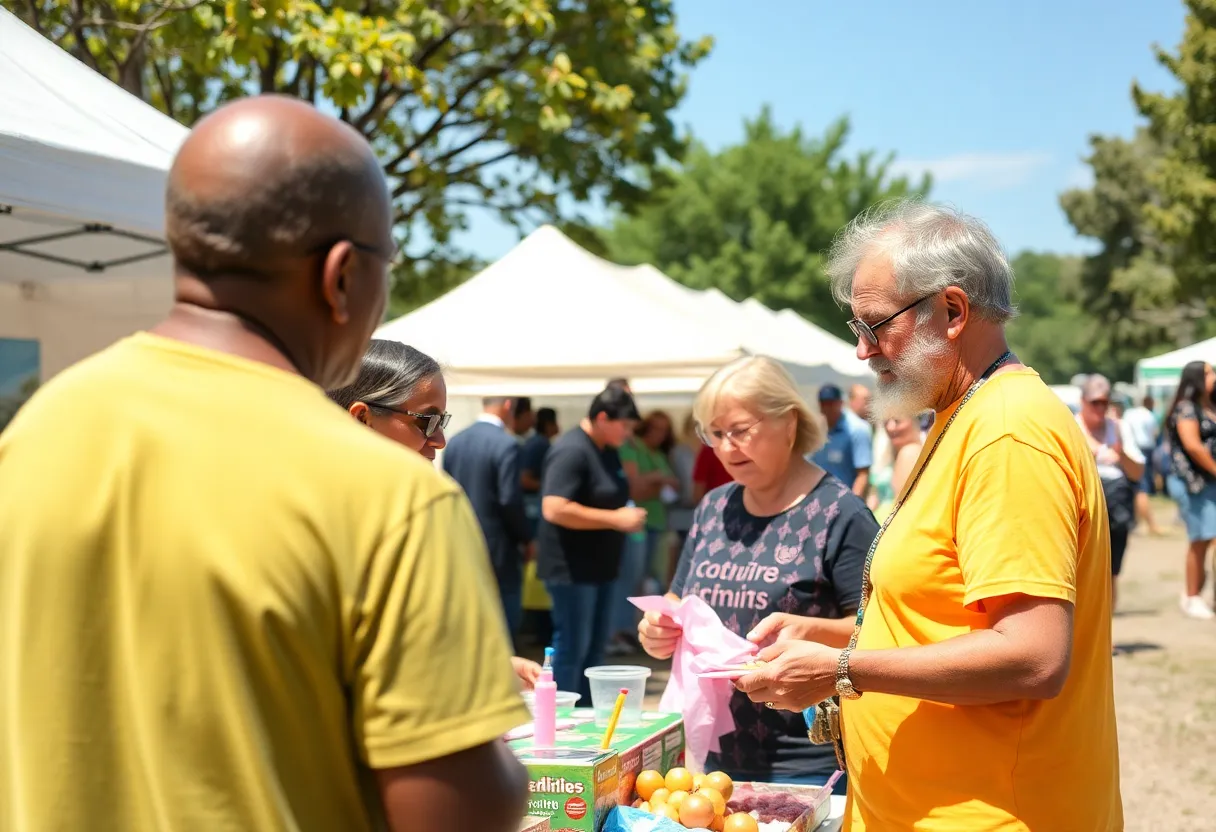 Community members engaging in charity work in Augusta