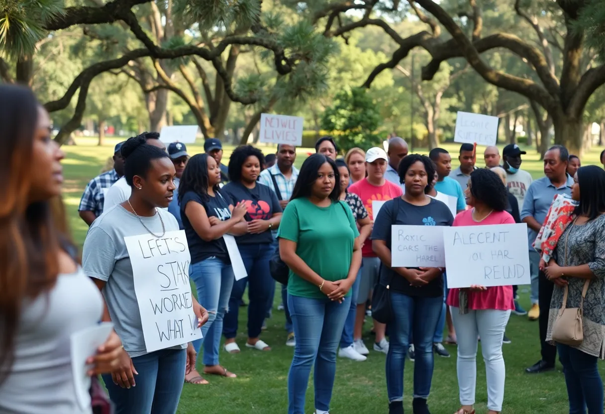 Community members coming together in Charleston to search for a missing boy.