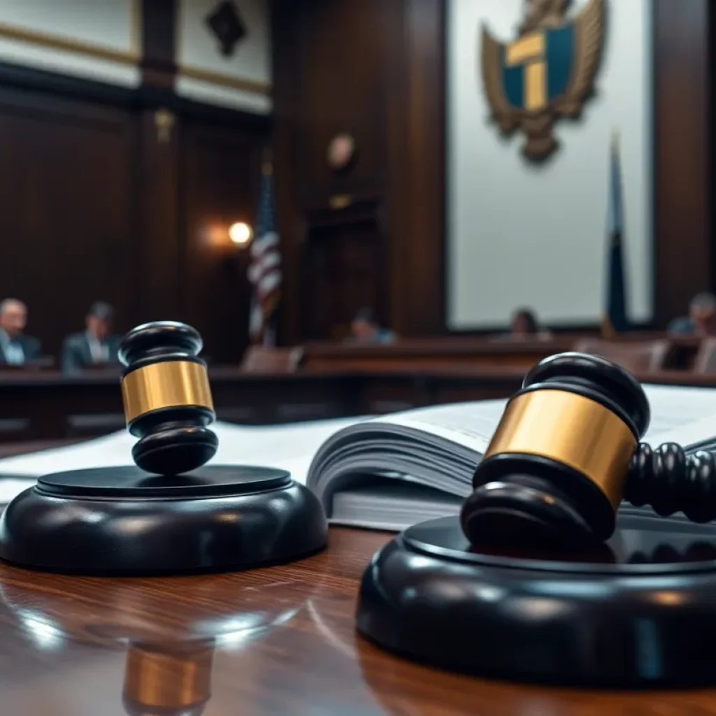 Courtroom scene depicting legal challenges and ethical considerations
