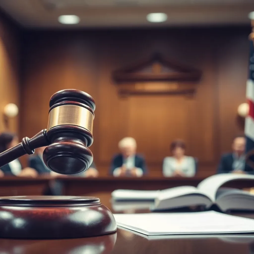 Courtroom Scene Highlighting Legal Proceedings