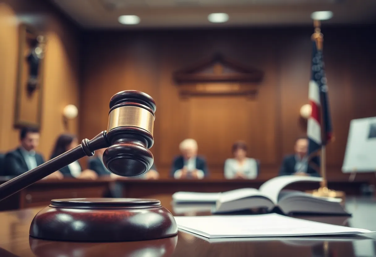 Courtroom Scene Highlighting Legal Proceedings