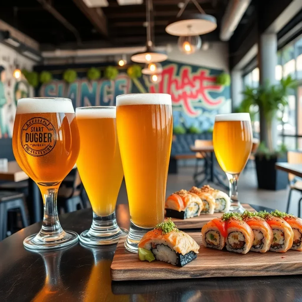 Outdoor seating and contemporary decor at Crafthouse North