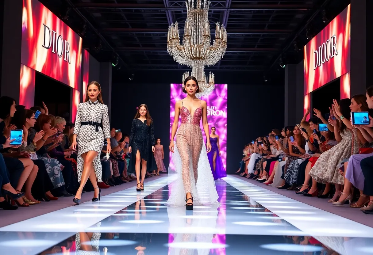 Runway display featuring Dior and Ralph Lauren luxury fashion in 2025.