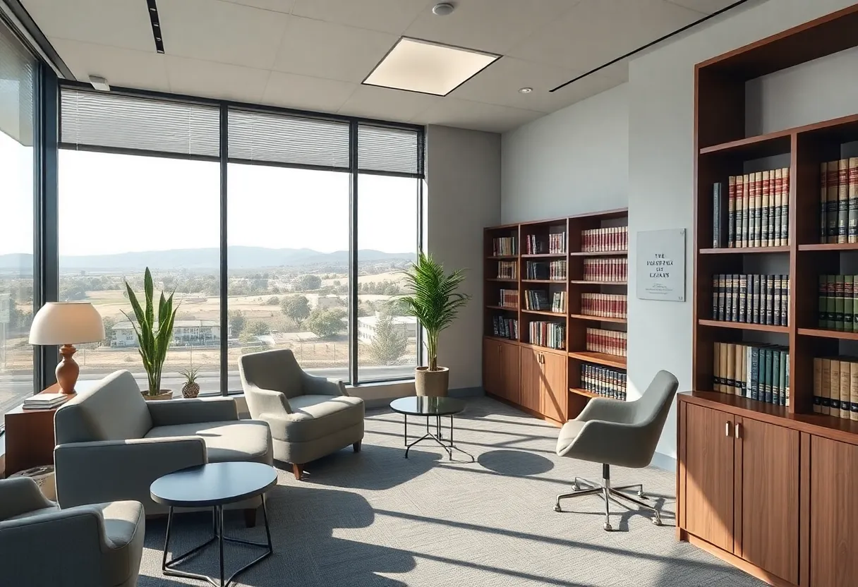 Interior of JSM Injury Firm office illustrating a legal consultation space