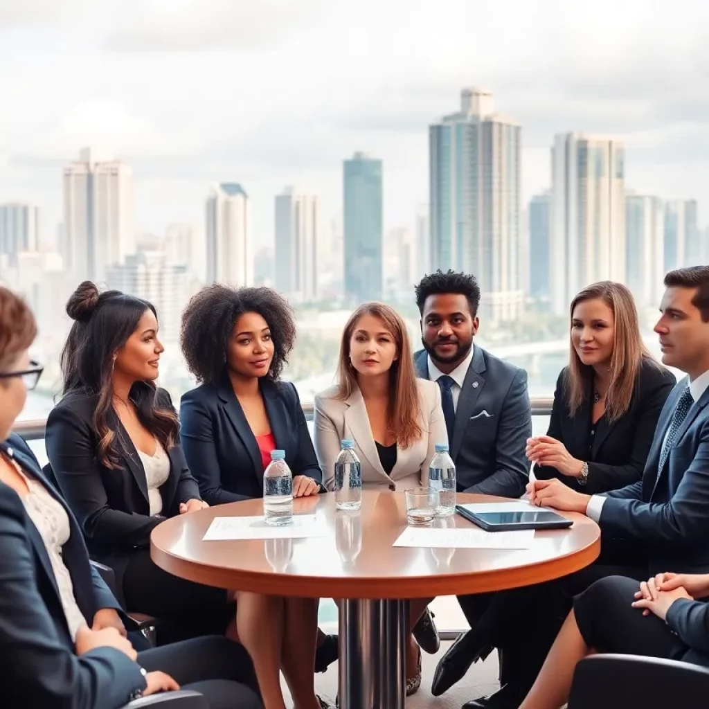 Panel discussion among legal professionals in Miami