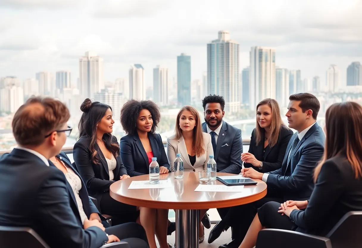 Panel discussion among legal professionals in Miami