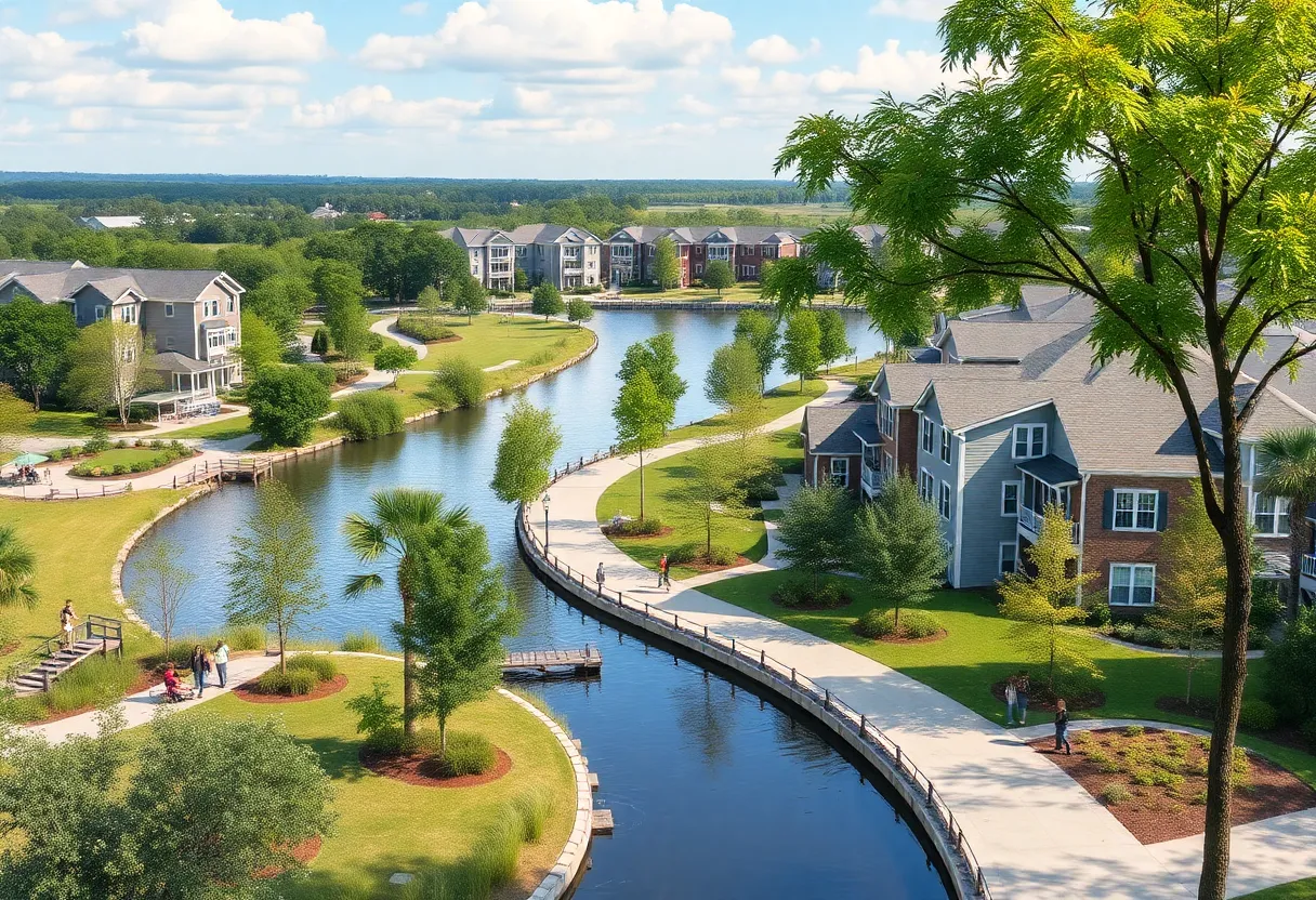 New mixed-use community along the Ashley River in Charleston