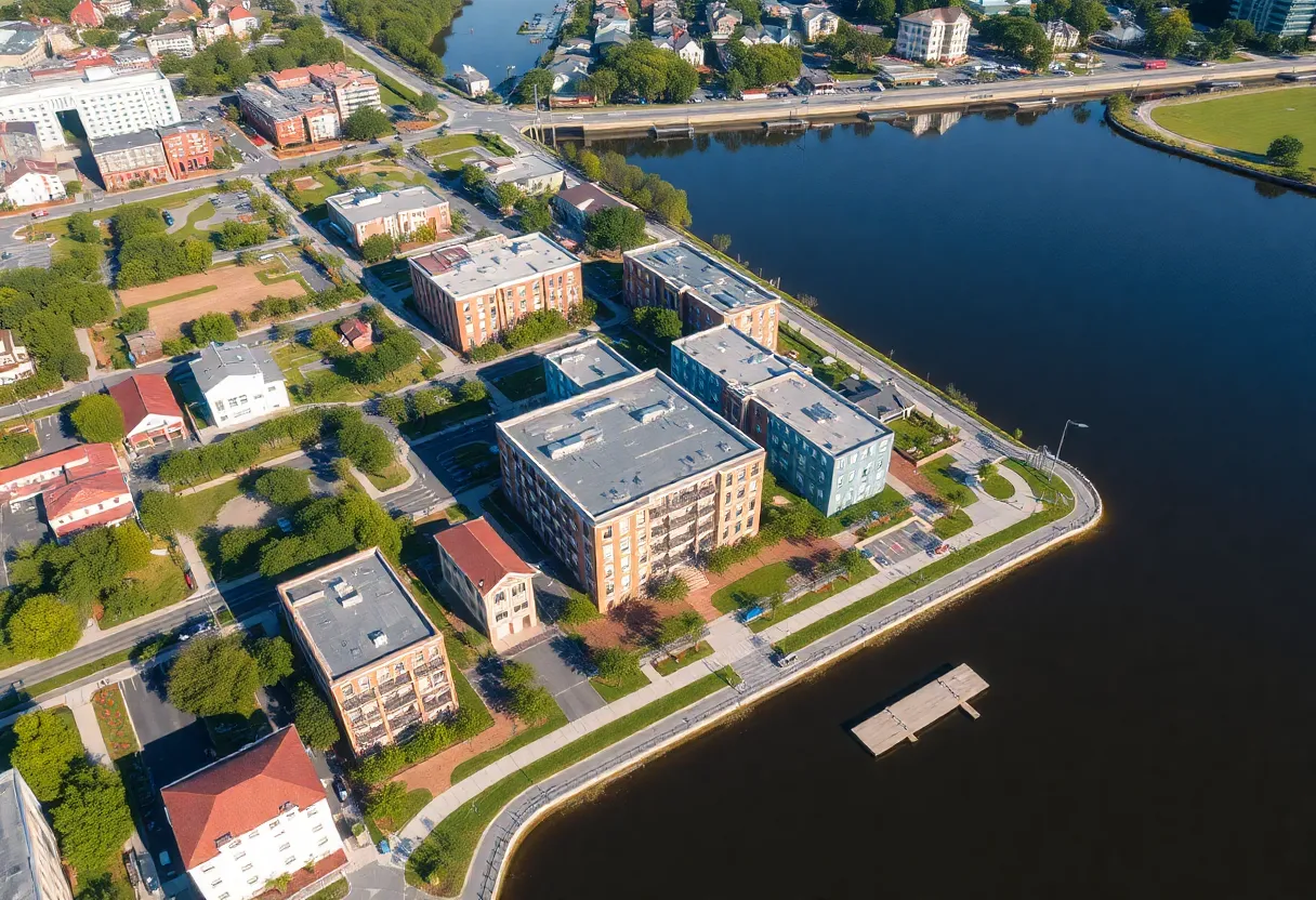 Overview of Magnolia Landing mixed-use development