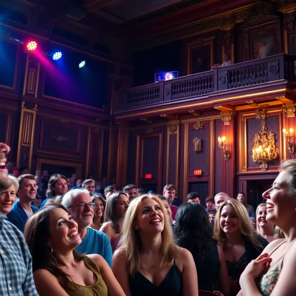 Audience enjoying Marc Maron's comedy performance in Charleston