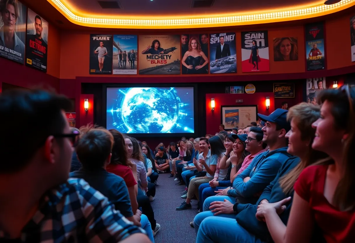 Audience at Terrace Theater enjoying a movie screening