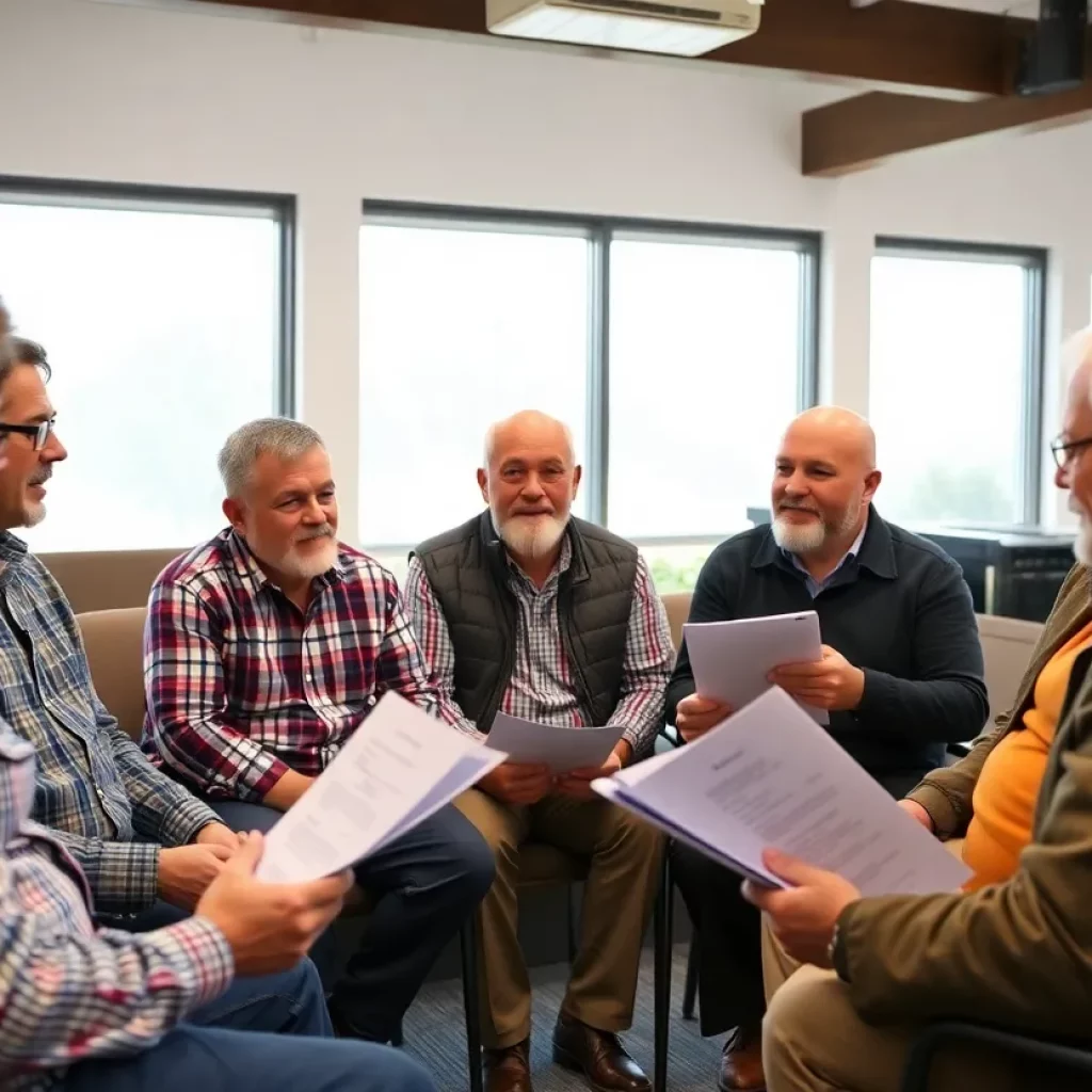 Veterans discussing legal options for mesothelioma claims