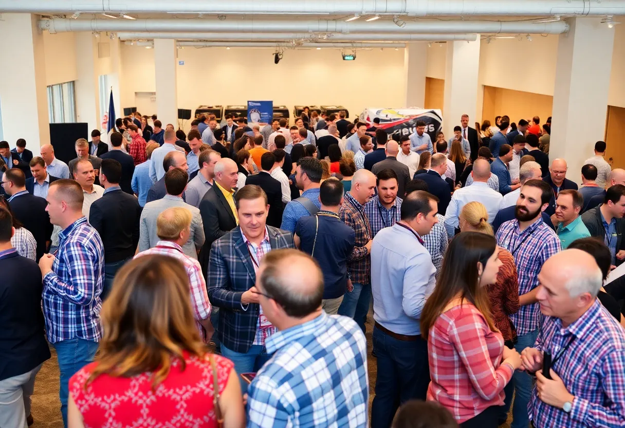 Contractors networking at Charleston County meet and greet event