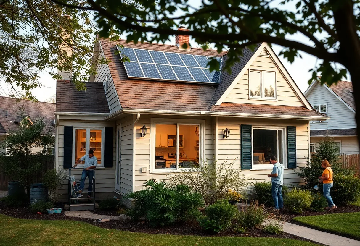 North Charleston home with solar panels and energy-efficient appliances