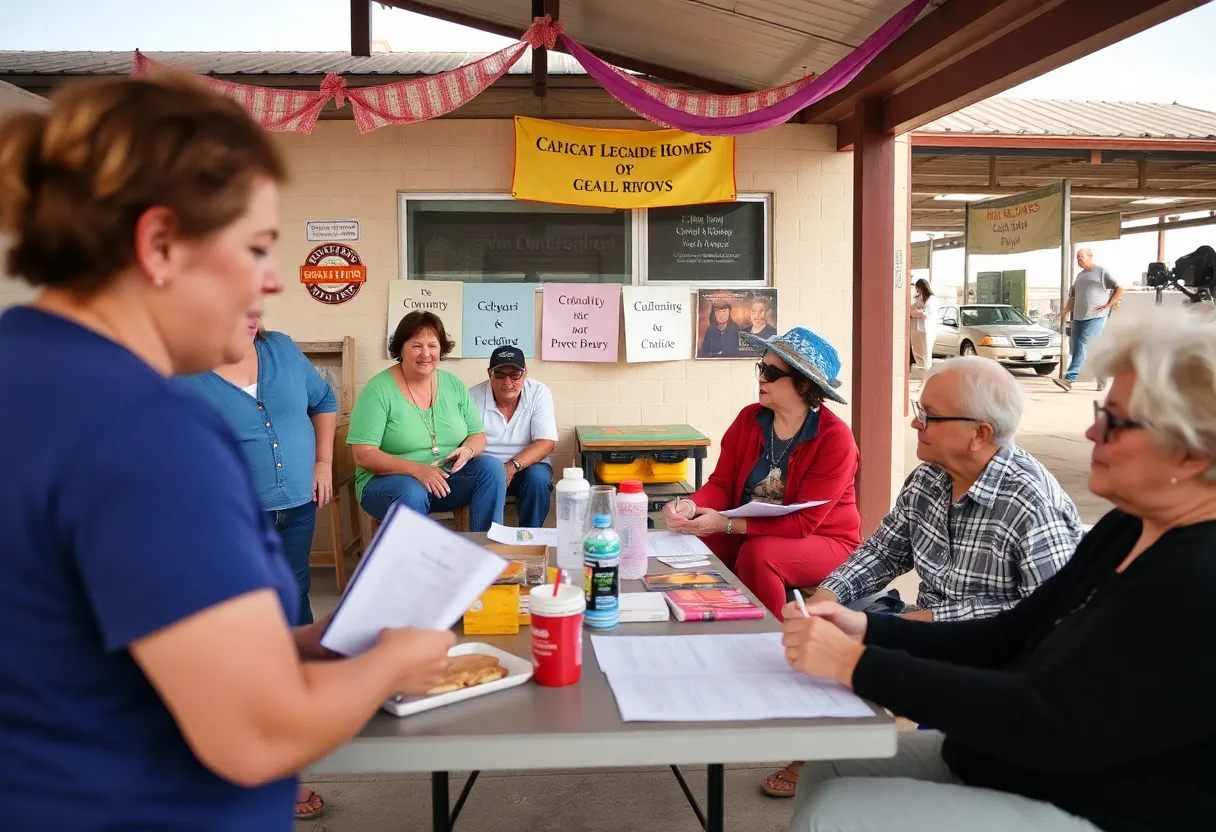 A lively community gathering in Pahrump focusing on local events and legal services.