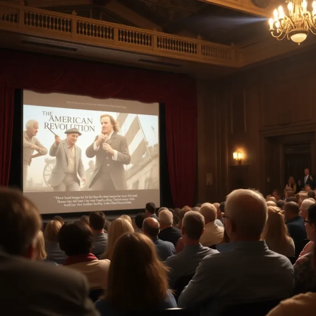Audience at Sottile Theater for the American Revolution documentary preview