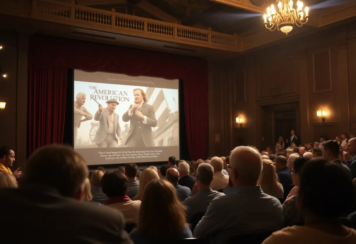 Audience at Sottile Theater for the American Revolution documentary preview