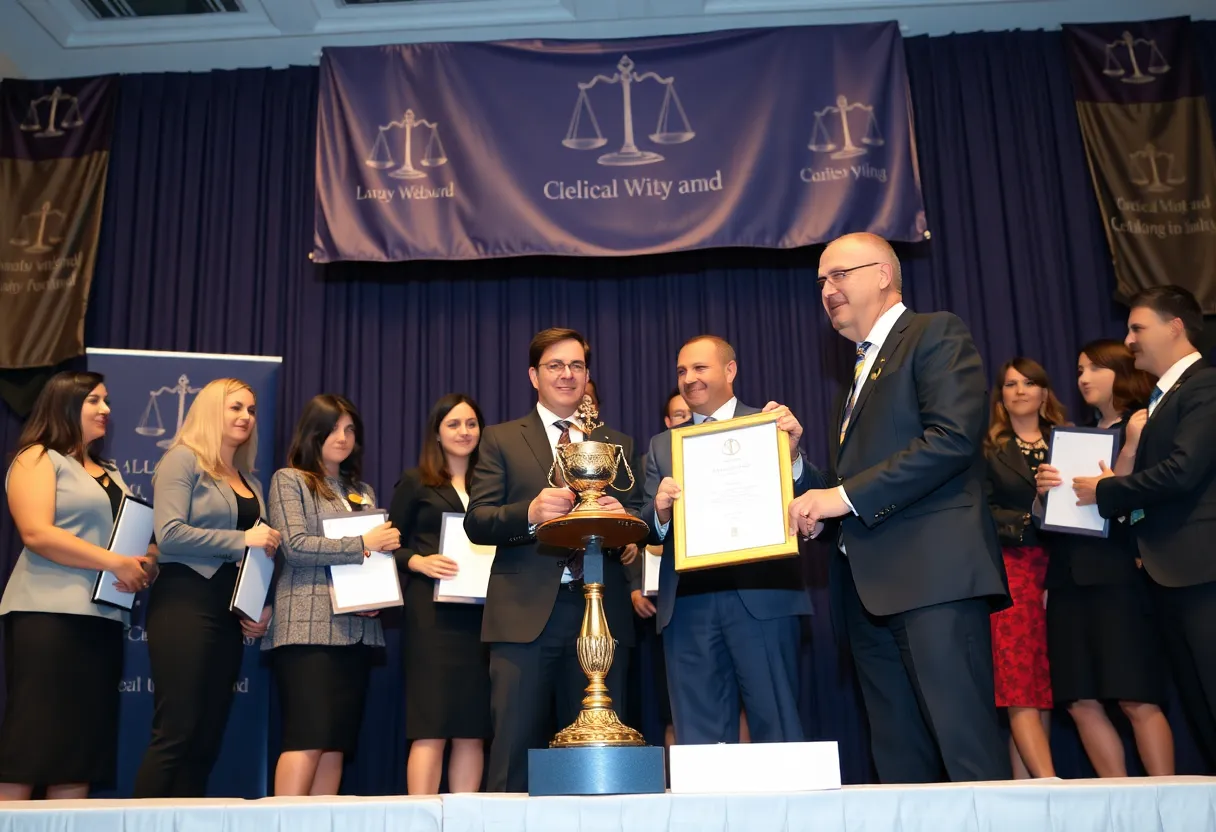 Award ceremony for SFA Law recognizing them as best personal injury law firm