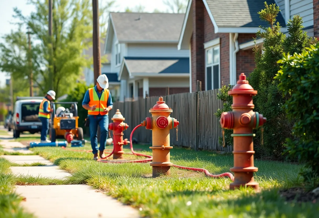 Construction of water improvements in Stratton Capers 2 neighborhood