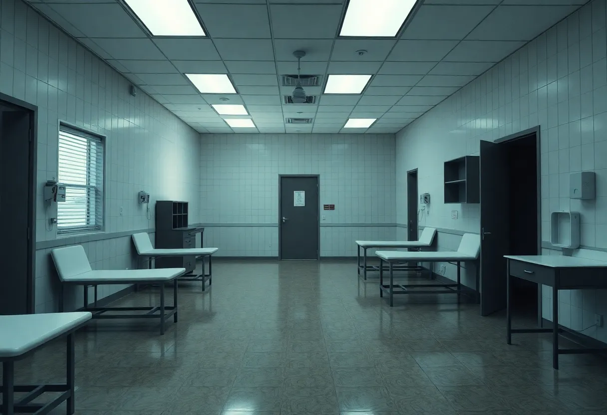 Empty examination room in a Texas clinic