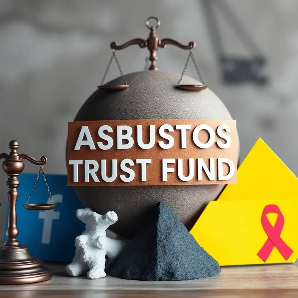 Conceptual representation of an asbestos trust fund for cancer victims