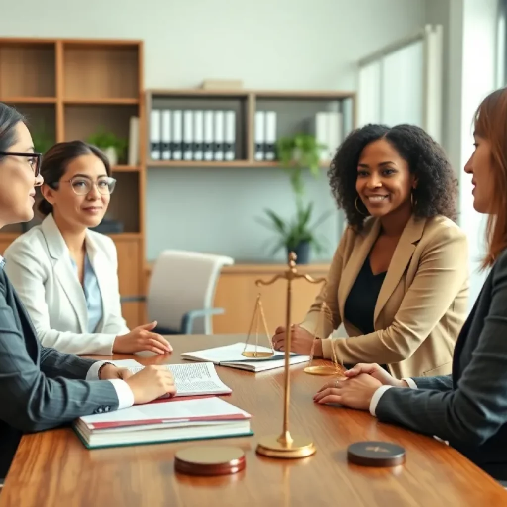 Attorneys consulting in an office about personal injury law