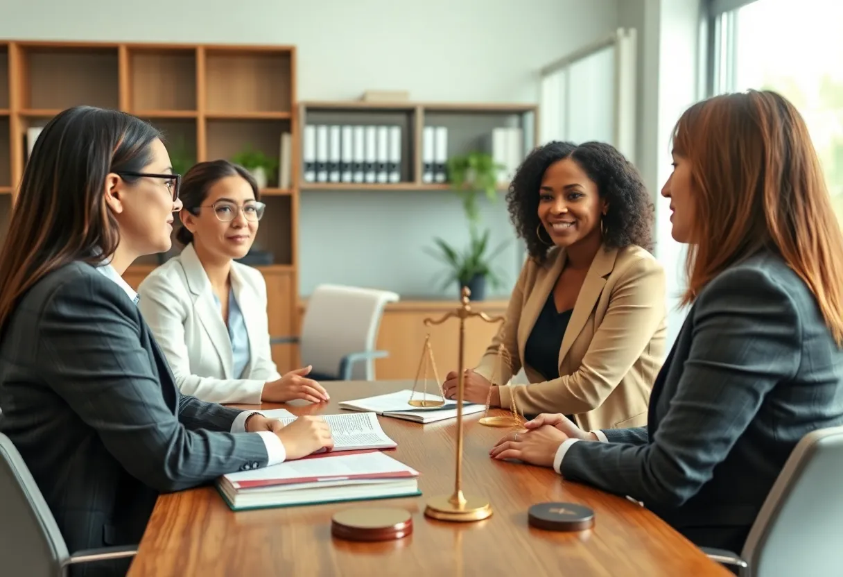Attorneys consulting in an office about personal injury law