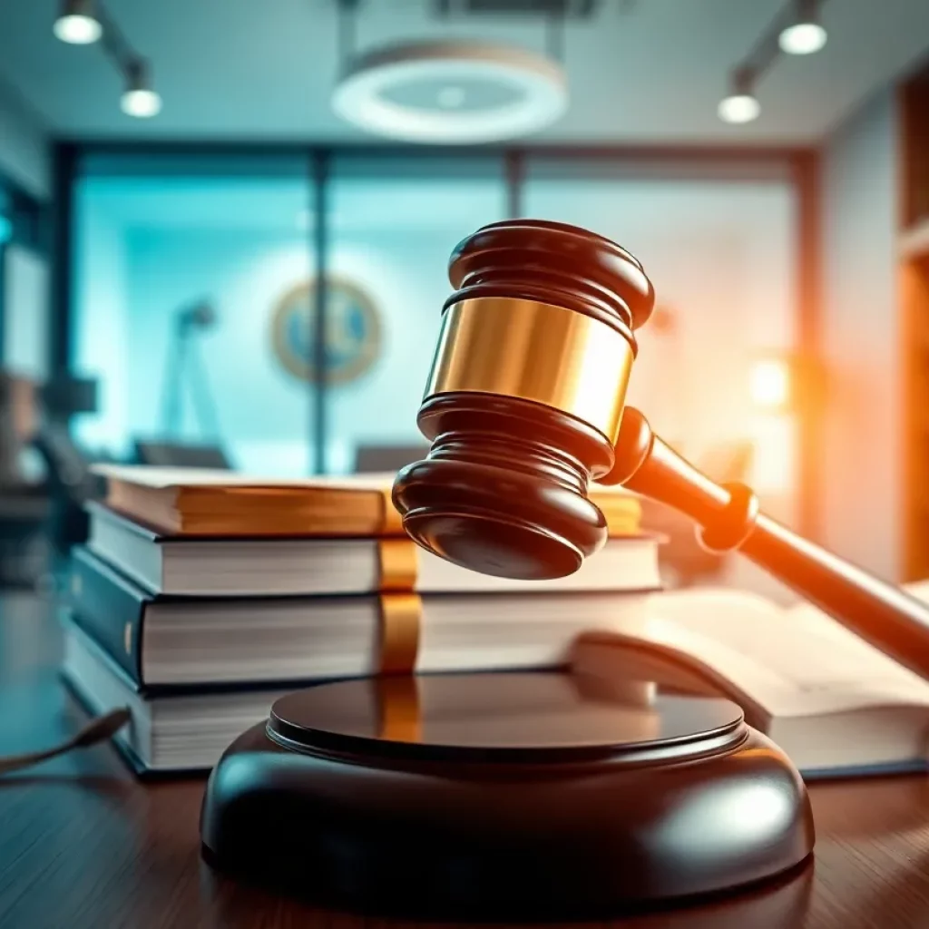 Law office setting representing personal injury law