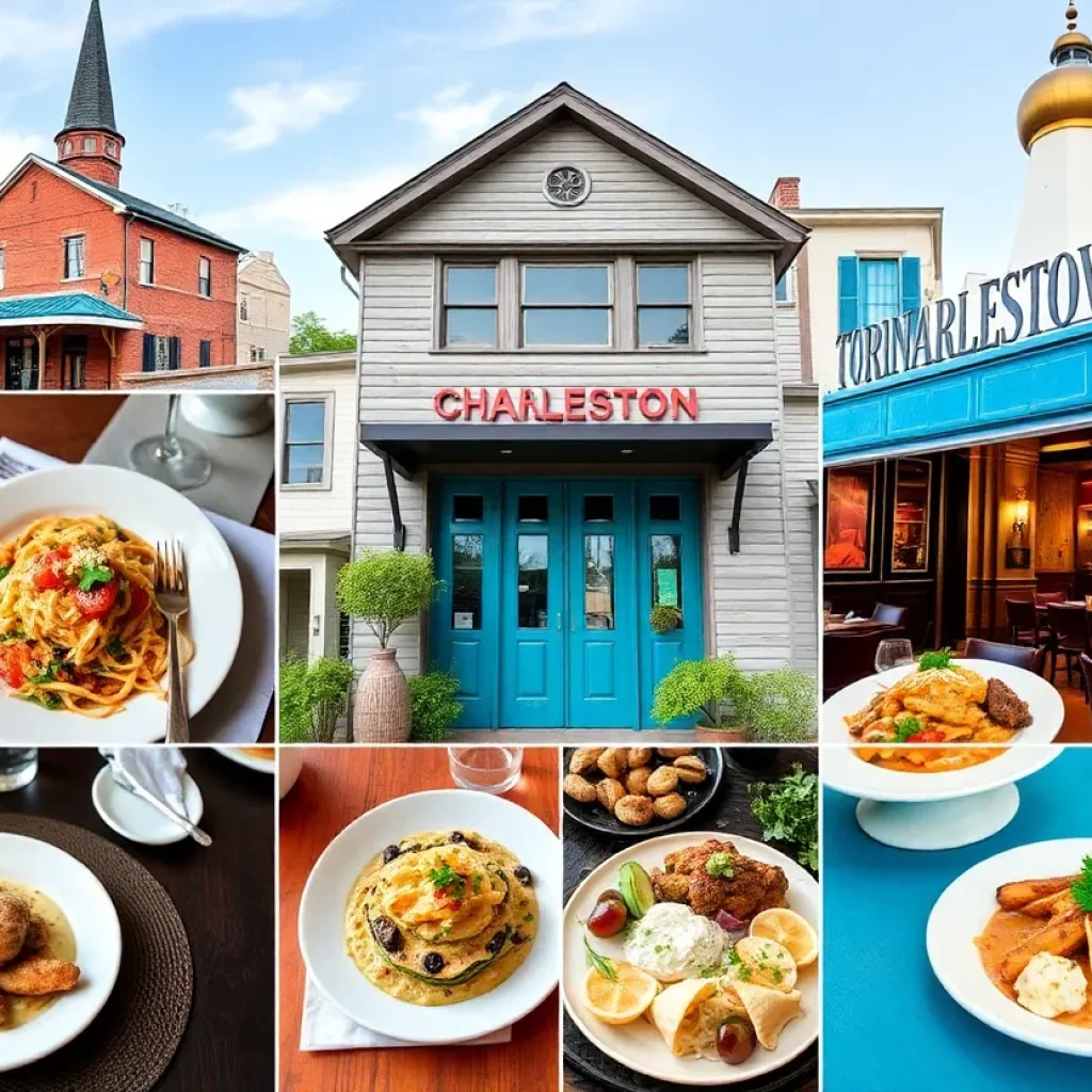 Collage of dishes from top Charleston restaurants
