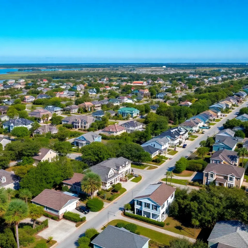 Suburban neighborhoods in Charleston, South Carolina