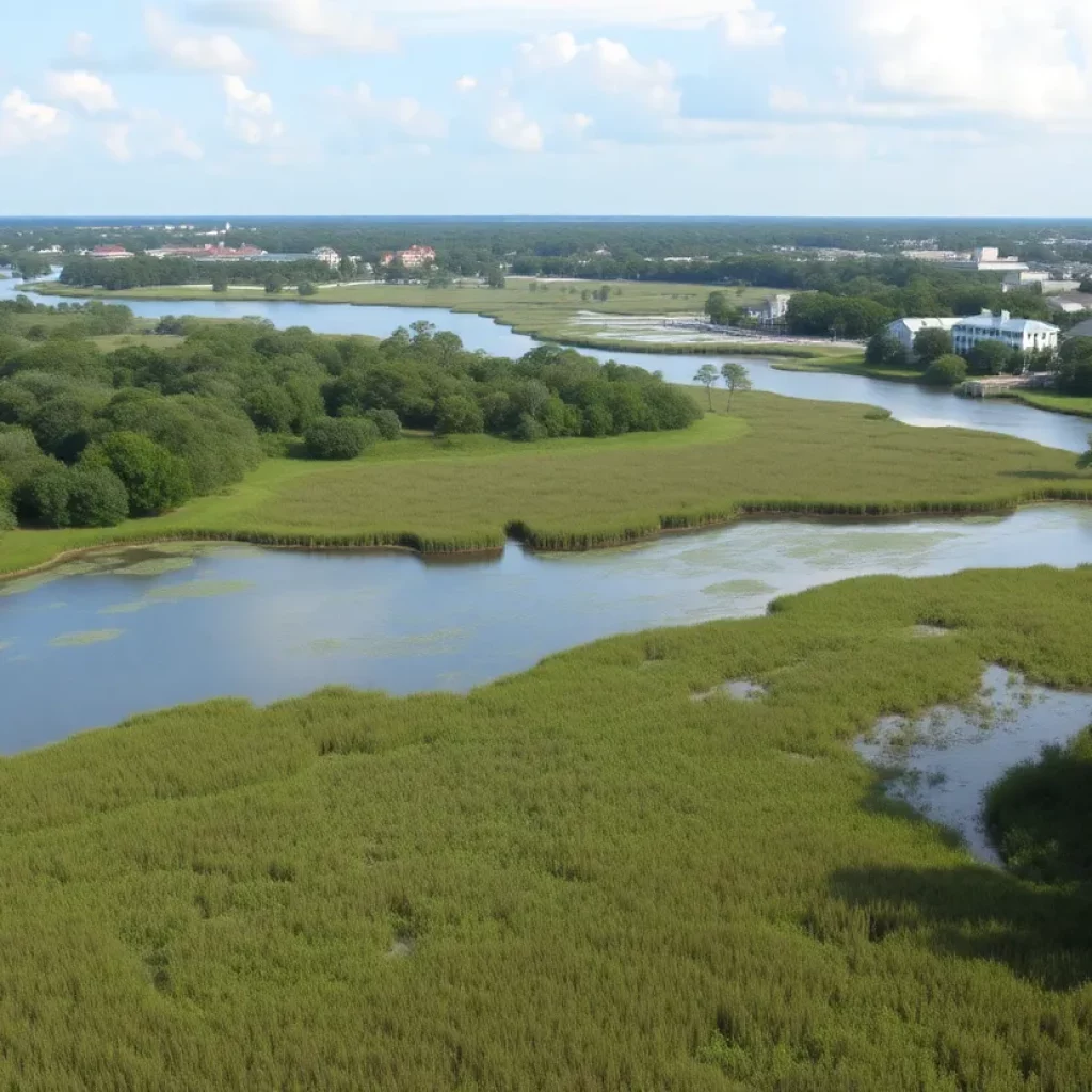 A peaceful view of Charleston highlighting its natural beauty.