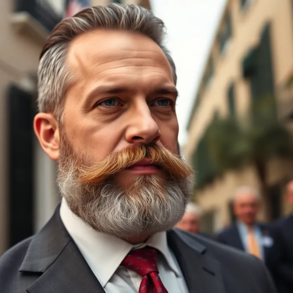 A stylishly groomed beard reflecting political sophistication