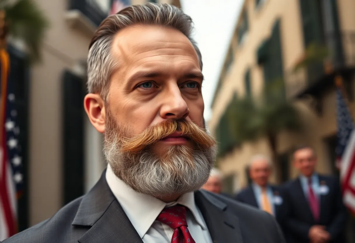 A stylishly groomed beard reflecting political sophistication