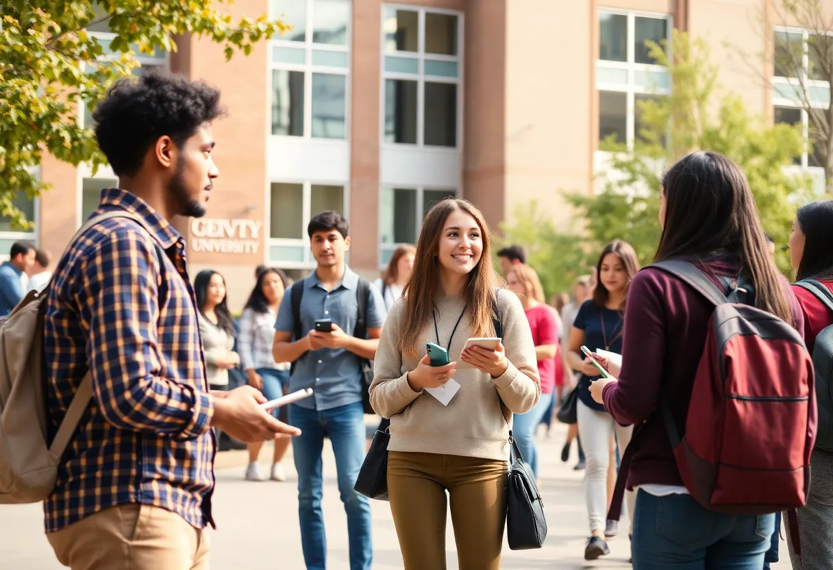 Students engaging in discussions at College of Charleston